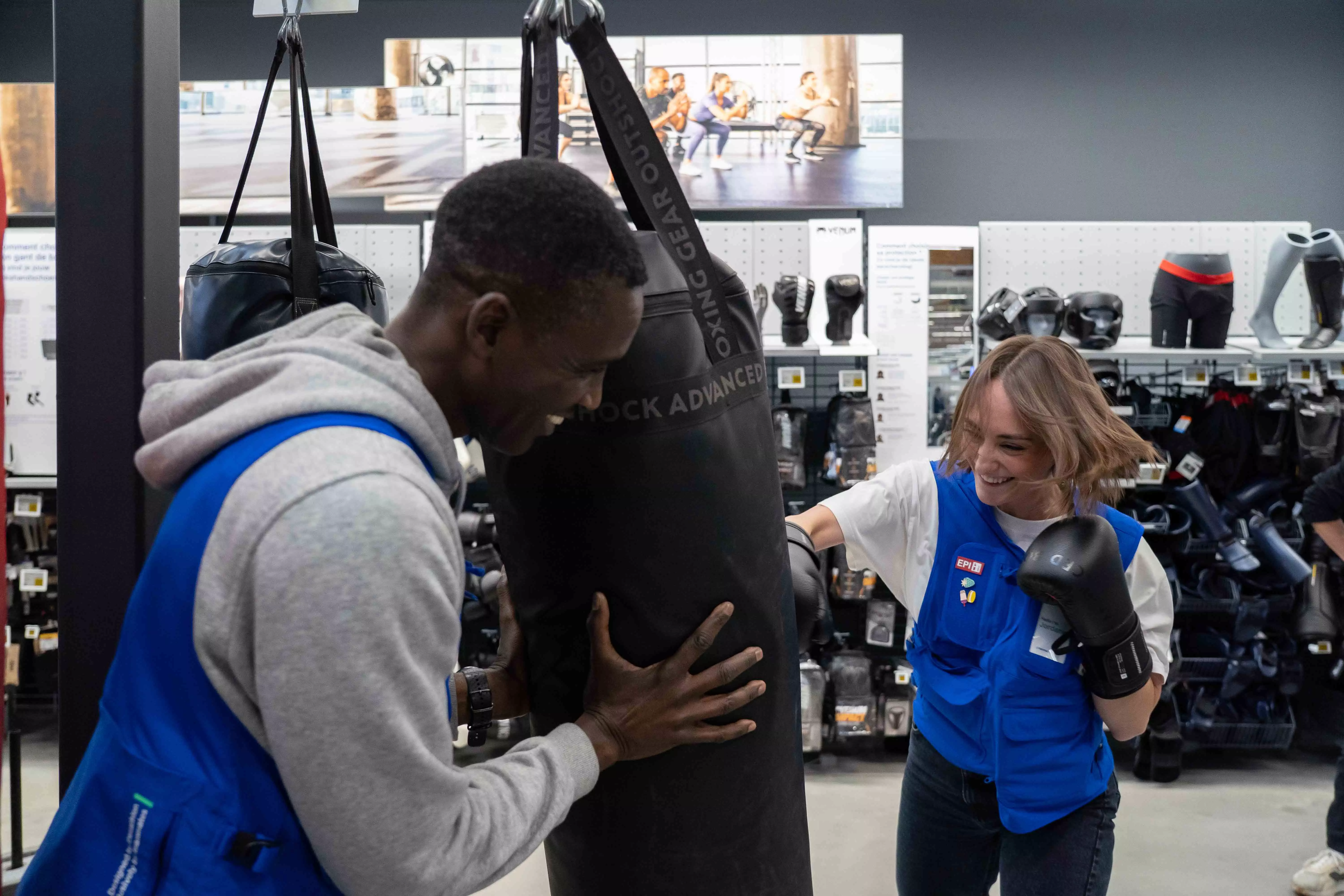 box man vrouw fun sport winkel